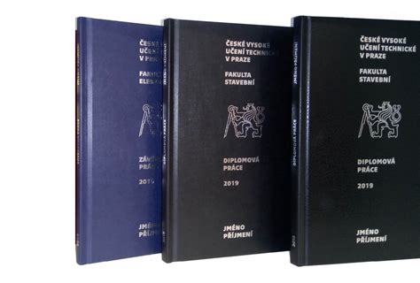 Ukázky různých typů vazeb bakalářských prací
