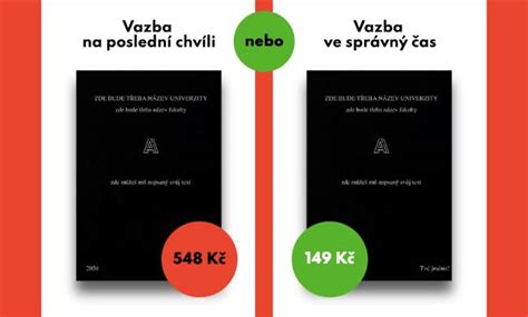 Ceník tisku a vazby bakalářských prací