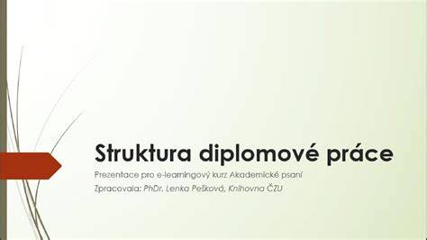 Struktura diplomové práce