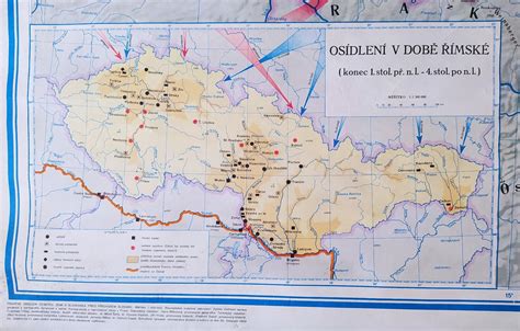 Mapa osídlení českých zemí v pravěku