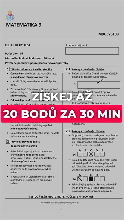 Grafika znázorňující postupný nárůst bodů v didaktickém testu