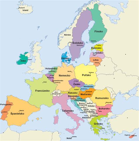 mapa Európskej únie a Ukrajiny