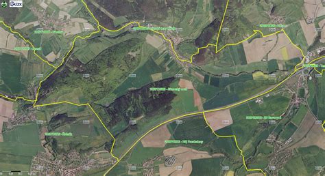 mapa honitby