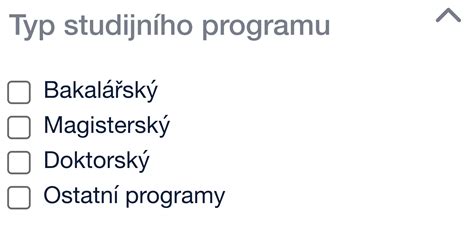 Struktura bakalářského studijního programu