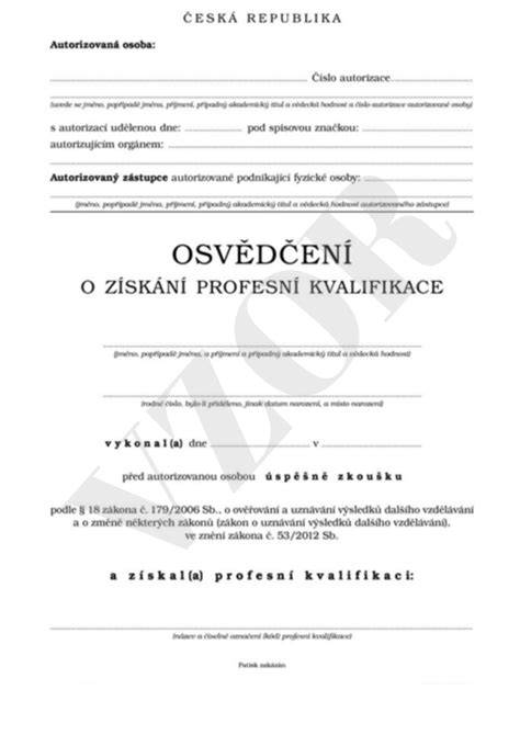 Certifikát o profesní kvalifikaci