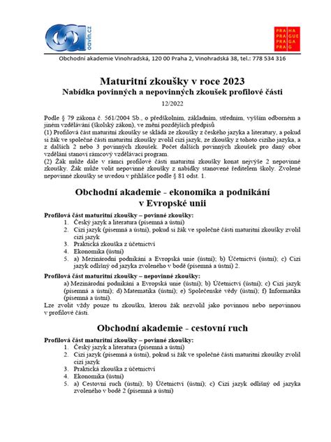 Porovnání maturitní zkoušky a mezinárodních certifikátů