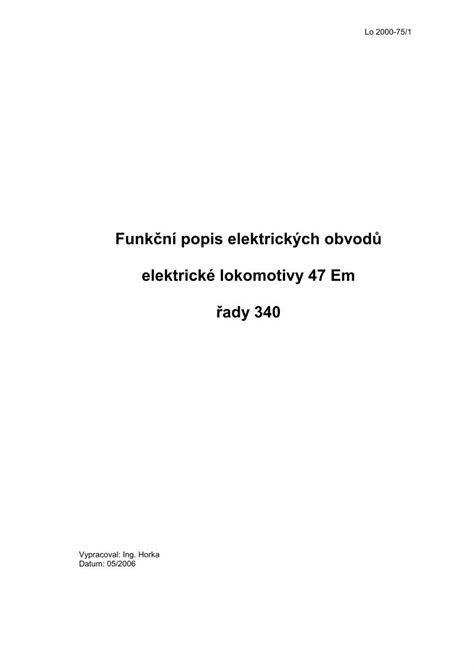Titulní strana skripta z elektrických obvodů