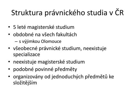 Struktura vysokoškolského studia v ČR