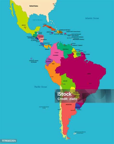 Mapa Španělska a Latinské Ameriky
