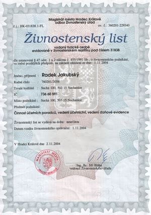 Ilustrační obrázek znázorňující podnikání a živnostenský list