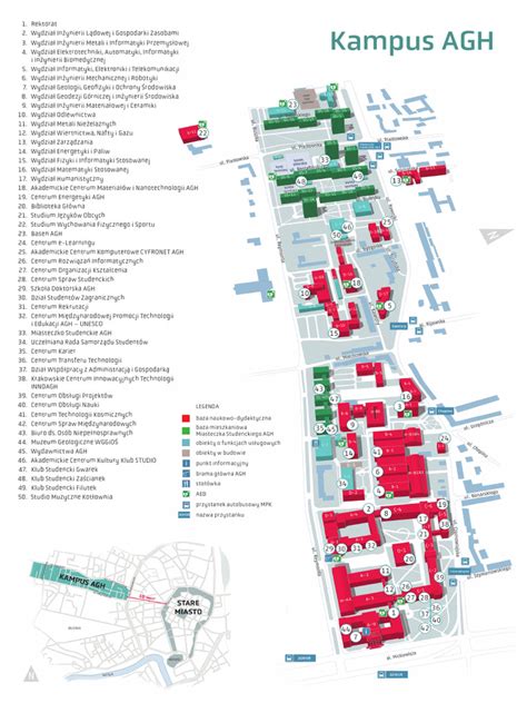 Mapa kampusu VŠB-TUO s vyznačenými kolejemi