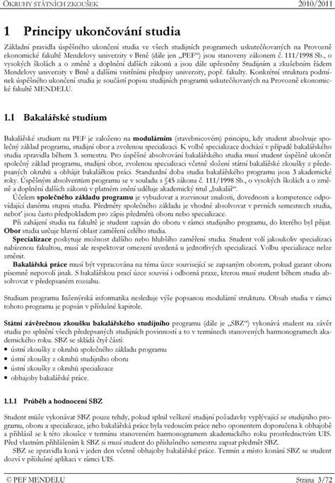 Seznam studijních programů PEF Mendelovy univerzity