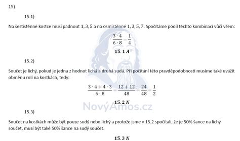 Ukázka matematického didaktického testu CERMAT