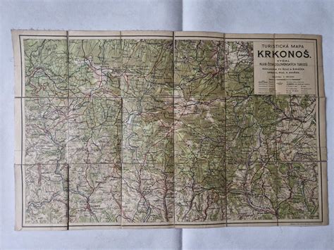 stará turistická mapa Krkonoš