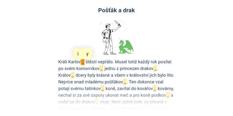 Ilustrace pravidel psaní i/y
