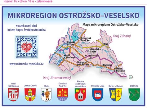 mapa mikroregionu Nepomucko s vyznačenými cyklostezkami