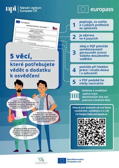 Ukázka dodatku k osvědčení Europass