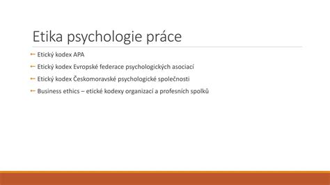 Etika v psychologii
