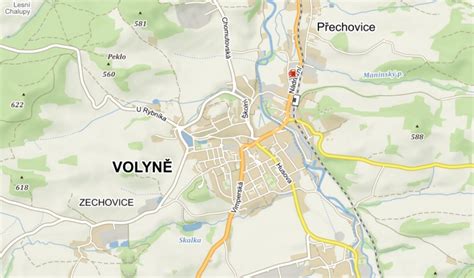 Mapa Volyně