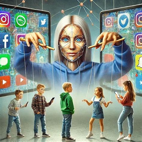 Ilustrace kyberprostoru a sociálních sítí