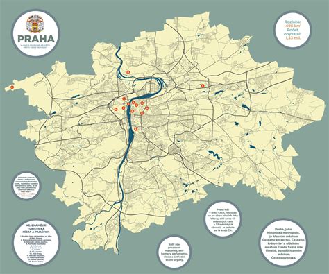 Mapa venkovského sídla s řekou a mostem