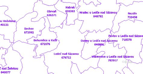 Mapa města Ledeč nad Sázavou