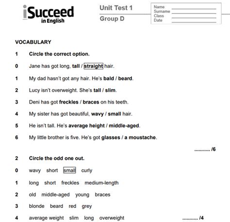 Ukázka graficky upraveného testu pro podporu studentů s dyslexií