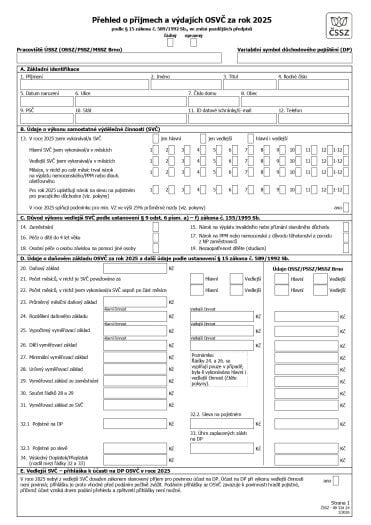 Ukázka formuláře pro omluvenku
