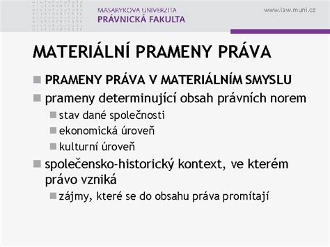 Schéma rozdělení pramenů práva na materiální a formální